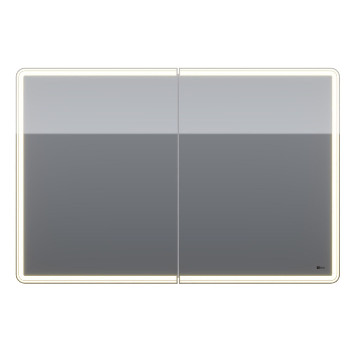 Шкаф зеркальный Lemark ELEMENT 120х80 см 2-х дверный, с подсветкой, с розеткой, цвет корпуса: Белый
