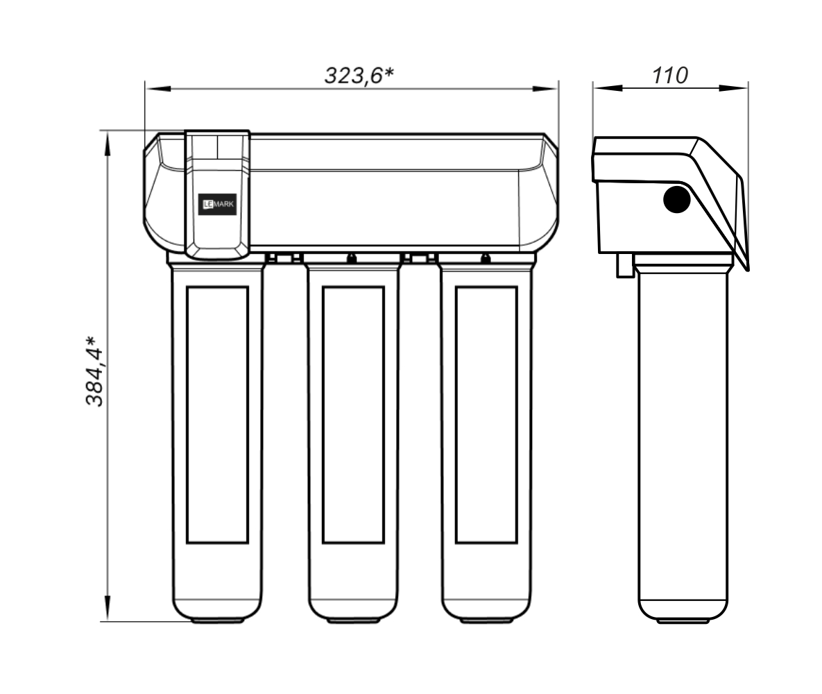 Комплект: Смеситель LM3072C для кухни + Фильтр для очистки жесткой воды OPTIMA, защита от накипи