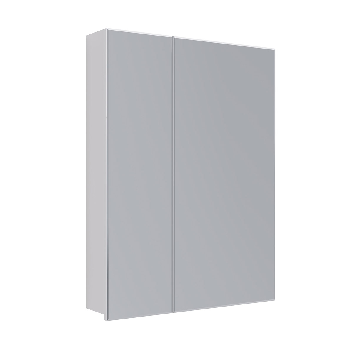 Шкаф зеркальный Lemark UNIVERSAL 60х80 см 2-х дверный, цвет корпуса: Белый глянец
