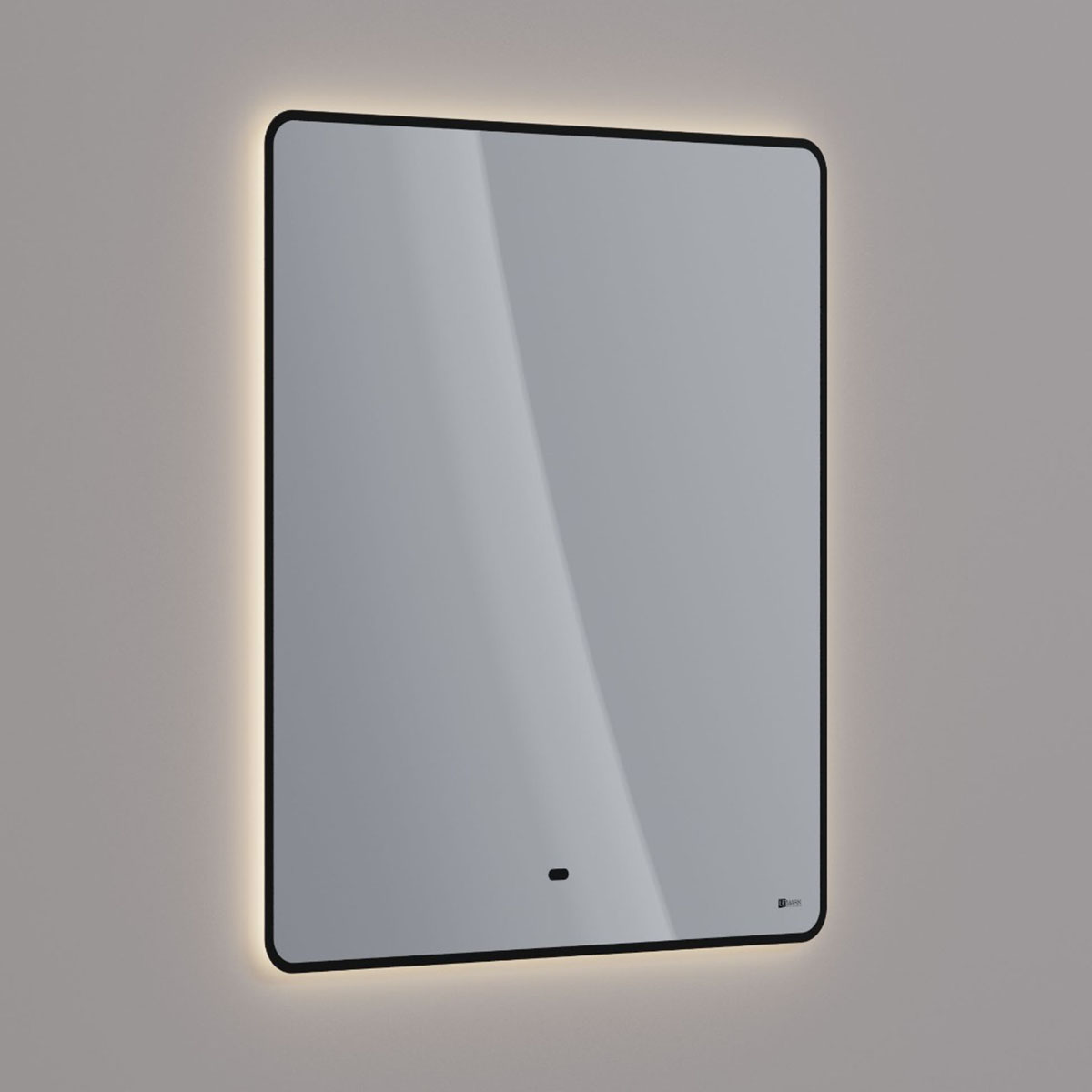 Зеркало Lemark MIOBLACK 70х80 см с интерьерной подсветкой, с подогревом