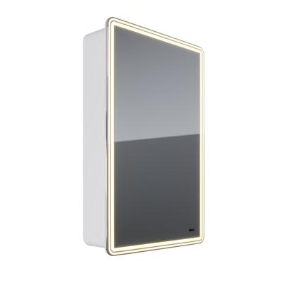 Шкаф зеркальный Lemark ELEMENT 50х80 см 1 дверный, петли справа, с подсветкой, с розеткой, цвет корпуса: Белый