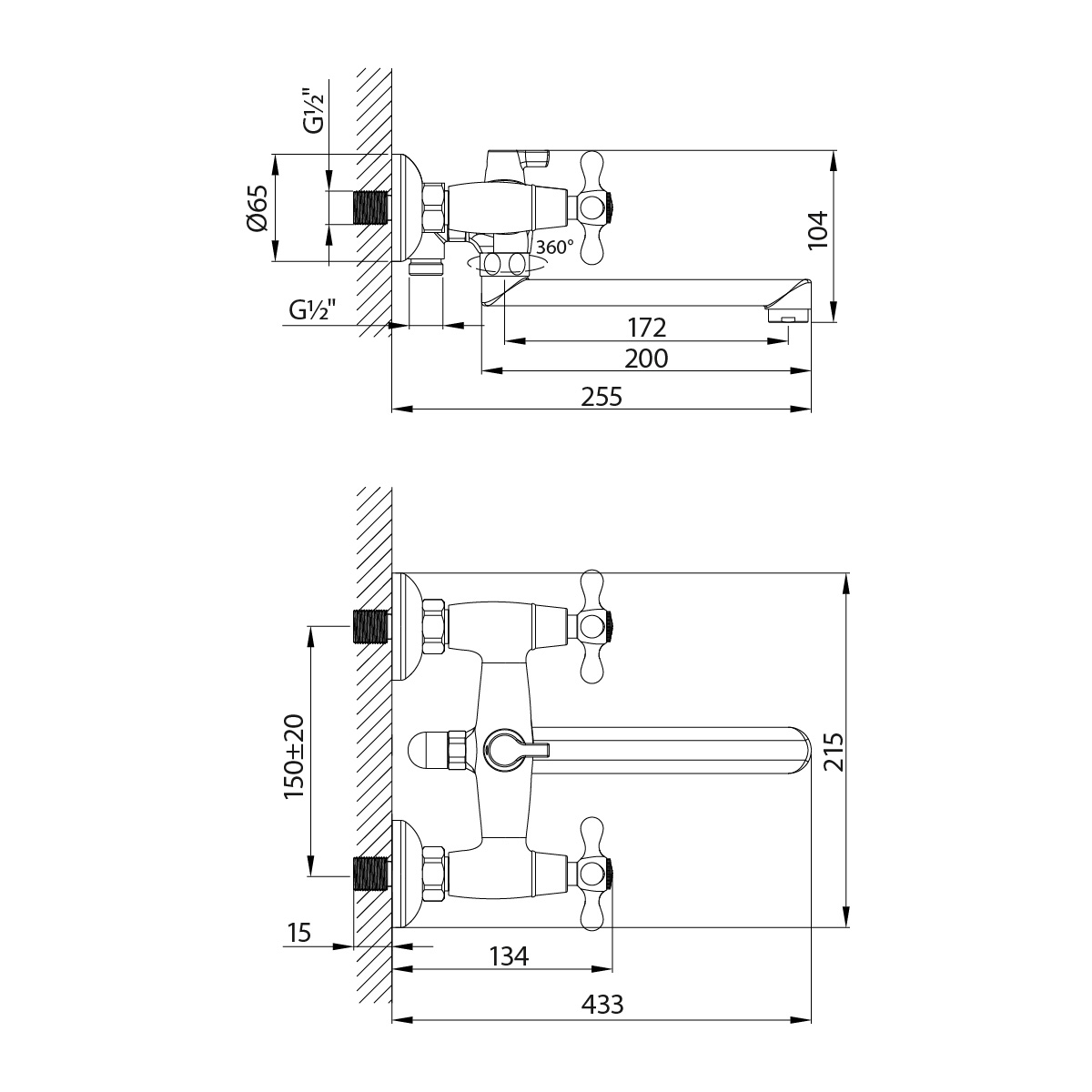 Смеситель Lemark Standard LM2113C универсальный