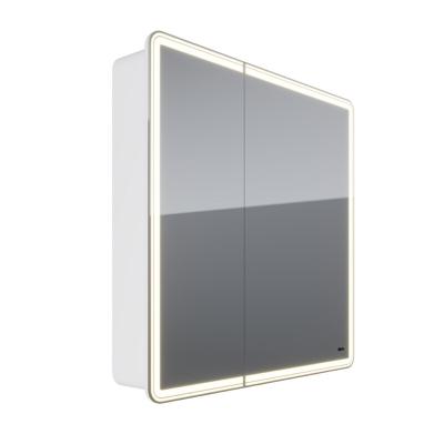 Шкаф зеркальный Lemark ELEMENT 80х80 см 2-х дверный, с подсветкой, с розеткой, цвет корпуса: Белый