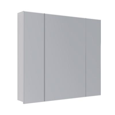 Шкаф зеркальный Lemark UNIVERSAL 90х80 см 3-х дверный, цвет корпуса: Белый глянец