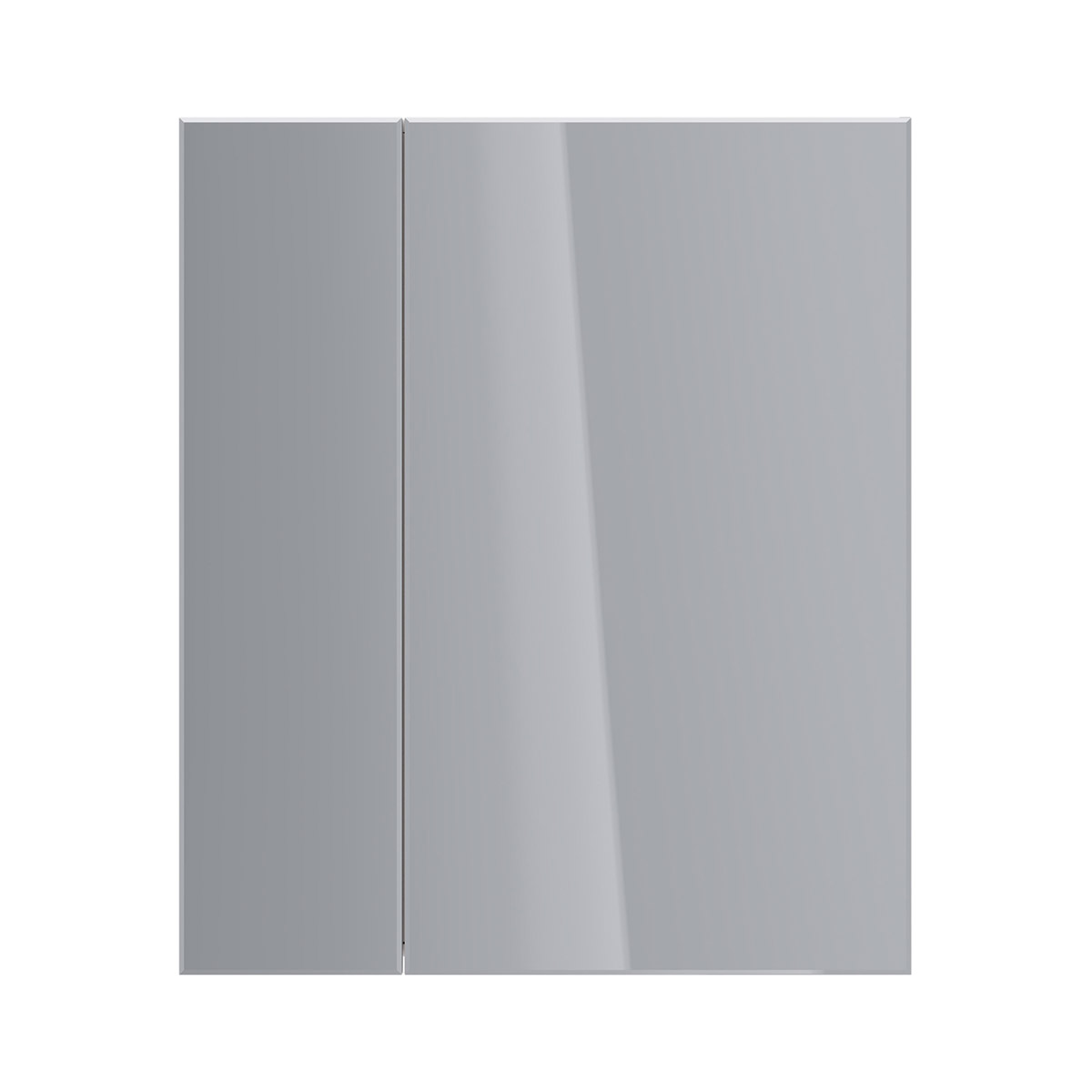 Шкаф зеркальный Lemark UNIVERSAL 70х80 см 2-х дверный, цвет корпуса: Белый глянец