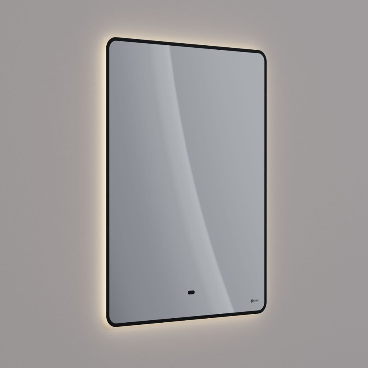 Зеркало Lemark MIOBLACK 60х80 см с интерьерной подсветкой, с подогревом