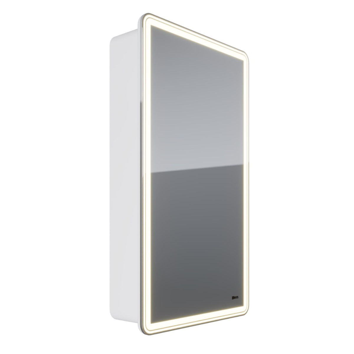 Шкаф зеркальный Lemark ELEMENT 45х80 см 1 дверный, петли справа, с подсветкой, с розеткой, цвет корпуса: Белый