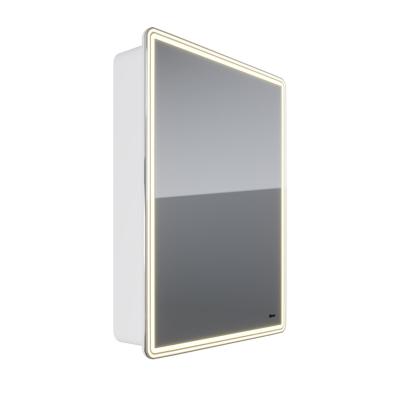 Шкаф зеркальный Lemark ELEMENT 60х80 см 1 дверный, петли справа, с подсветкой, с розеткой, цвет корпуса: Белый