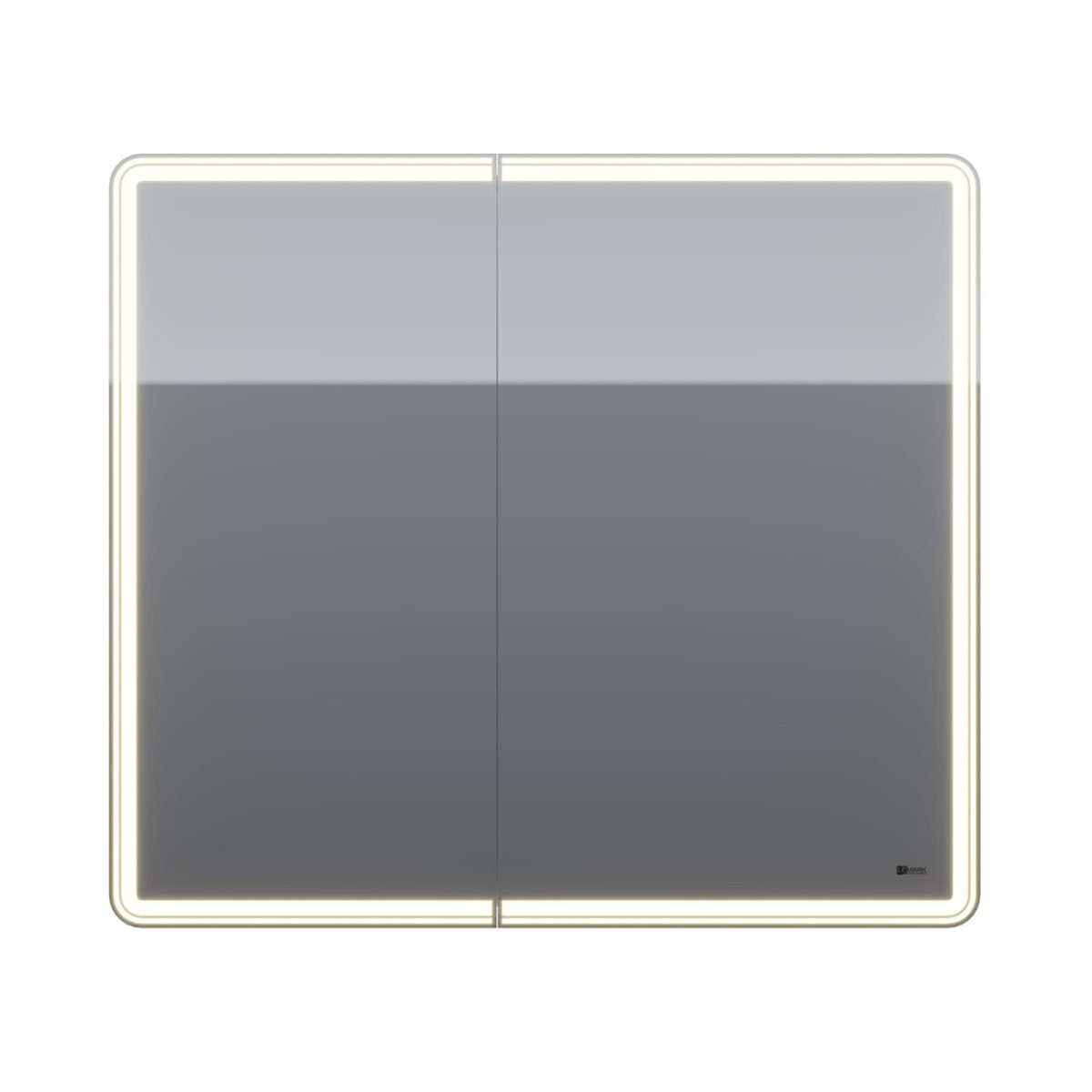 Шкаф зеркальный Lemark ELEMENT 90х80 см с подсветкой, с розеткой, цвет корпуса: Белый