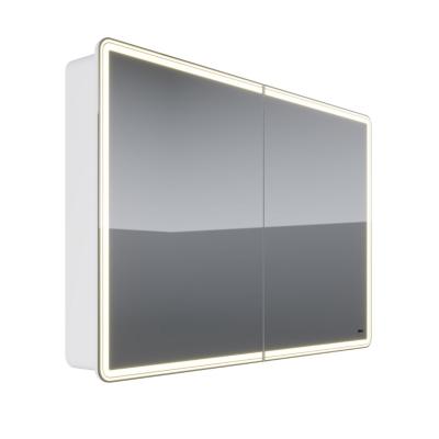 Шкаф зеркальный Lemark ELEMENT 120х80 см 2-х дверный, с подсветкой, с розеткой, цвет корпуса: Белый